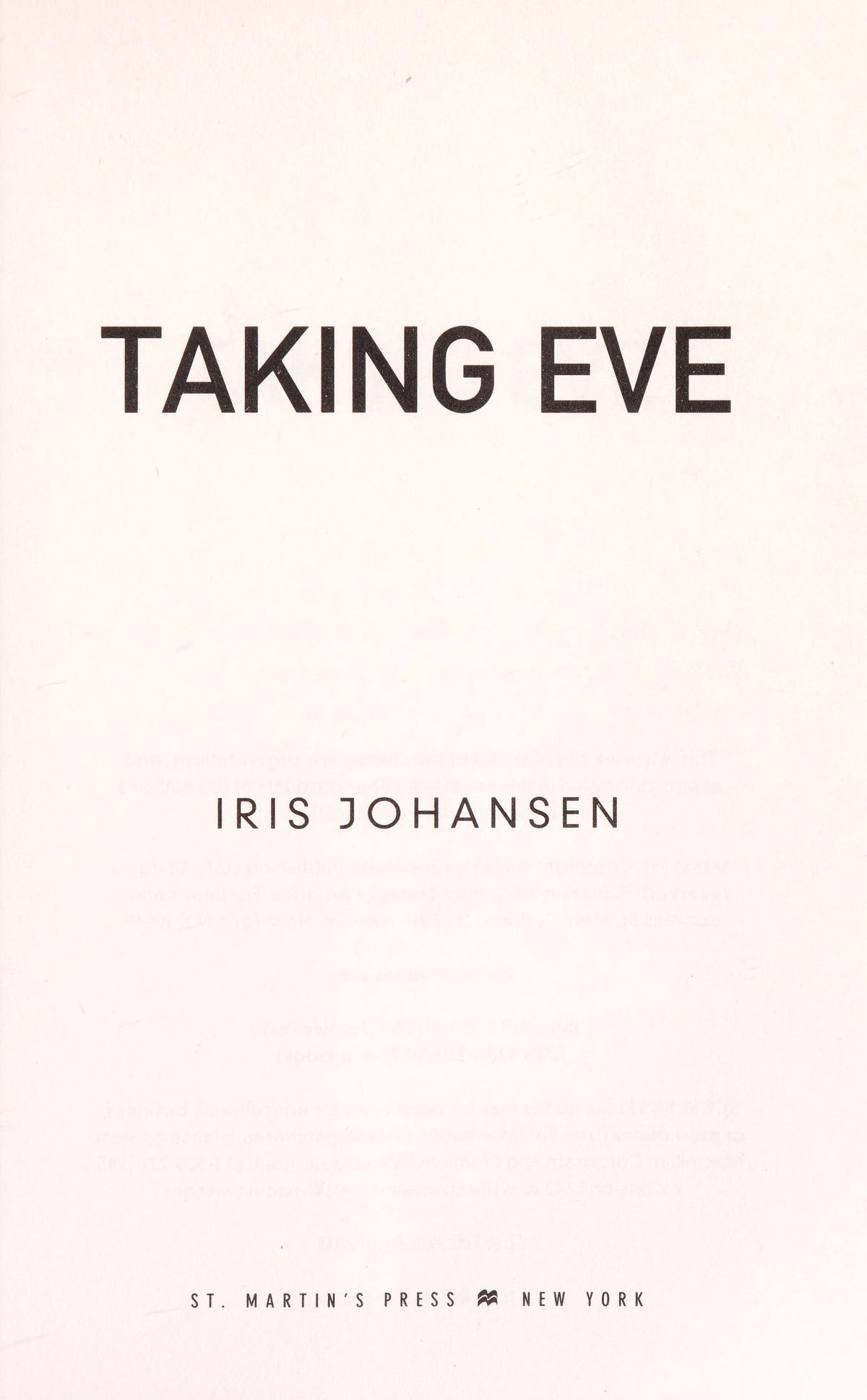 Taking Eve